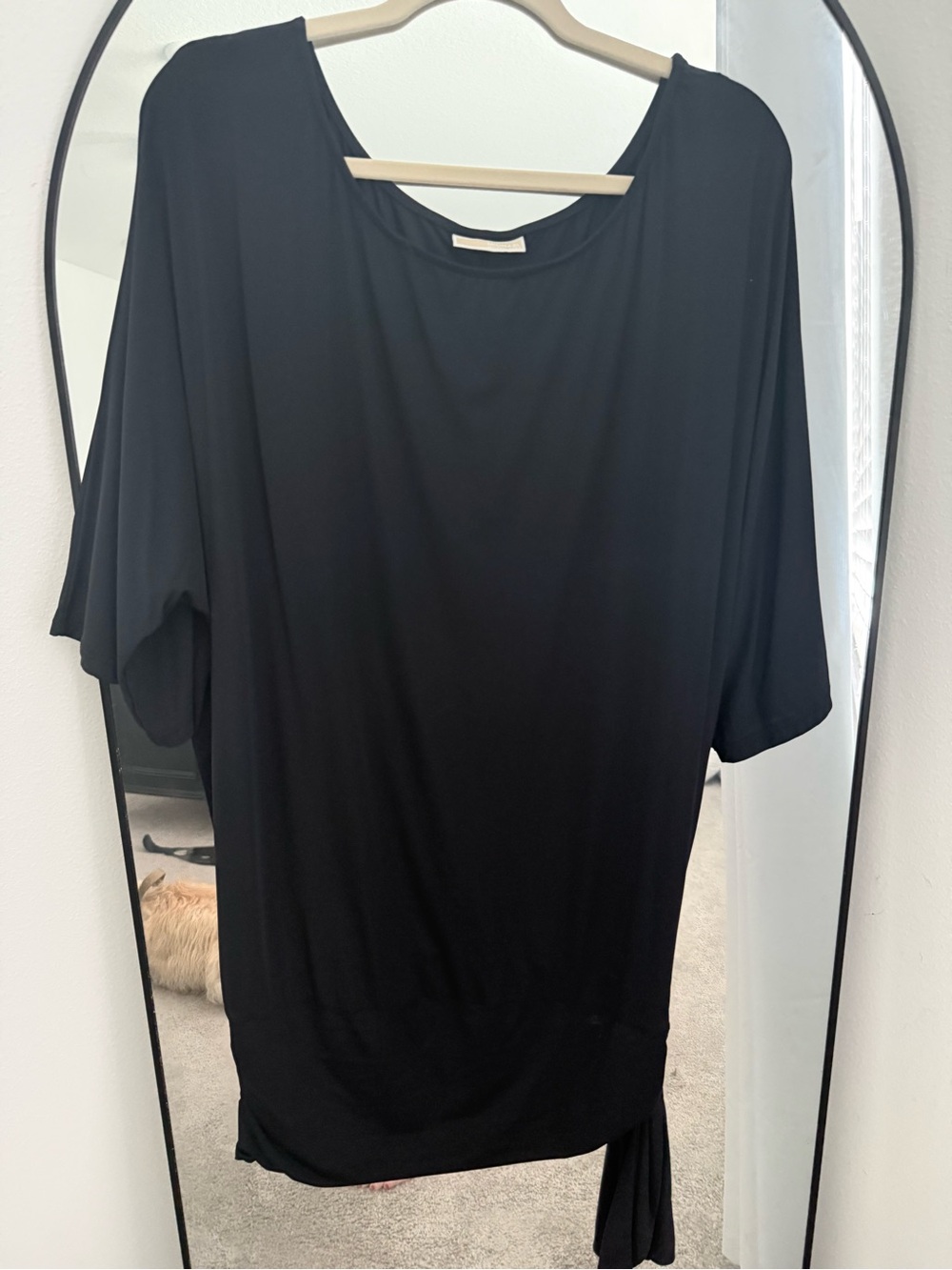 Michael Kors Black Draped Tie-Hem Women's Tunic